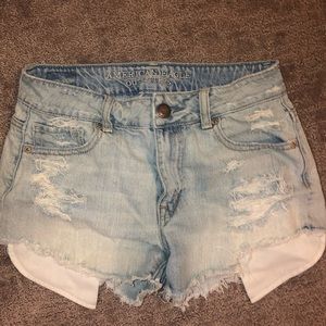Distressed High Waisted Shorts AE SIZE 0